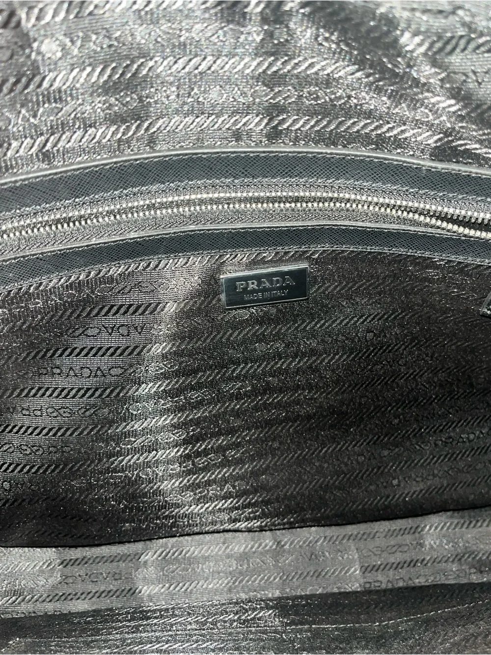 Prada Black Laptop Briefcase with Top Handles